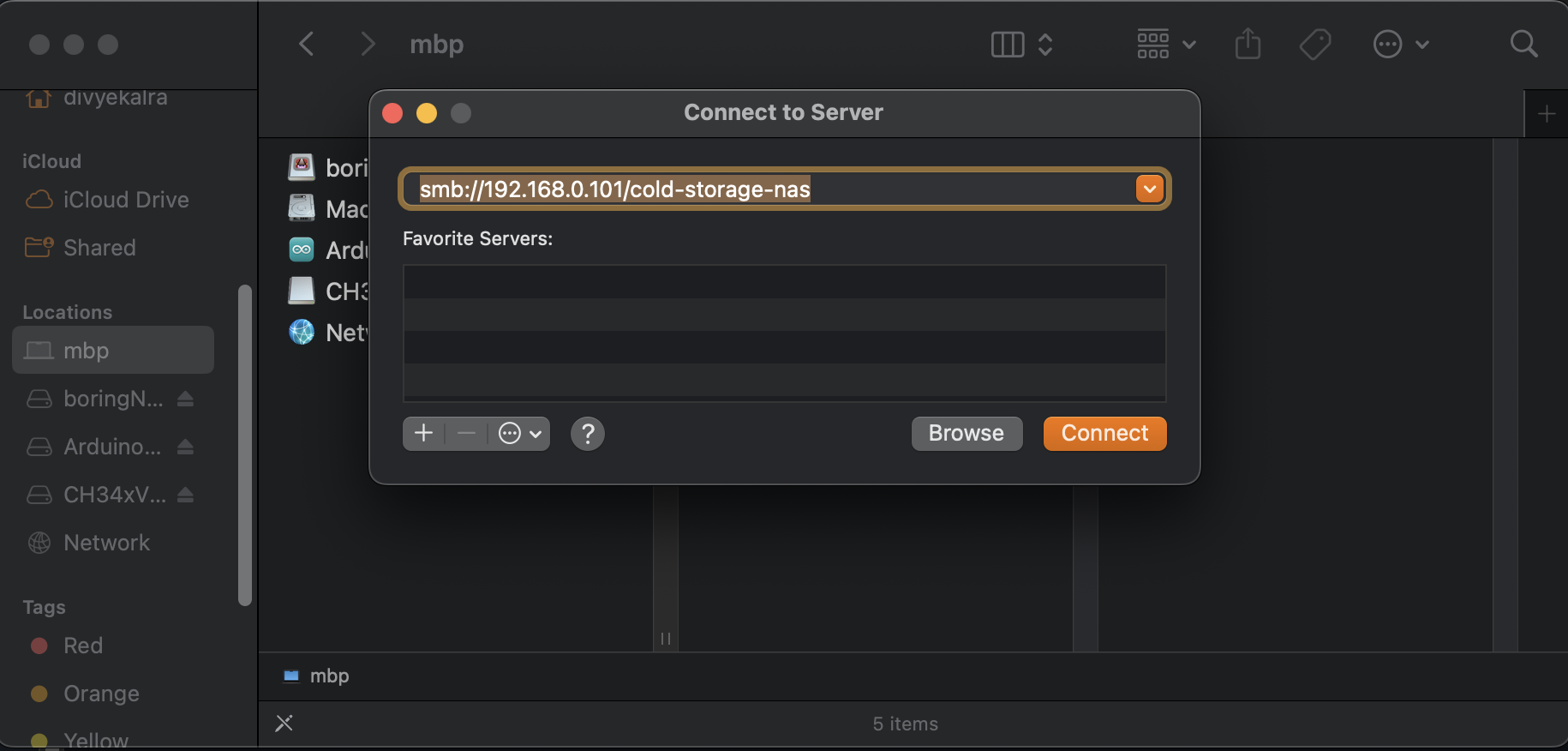 SMB Share connection